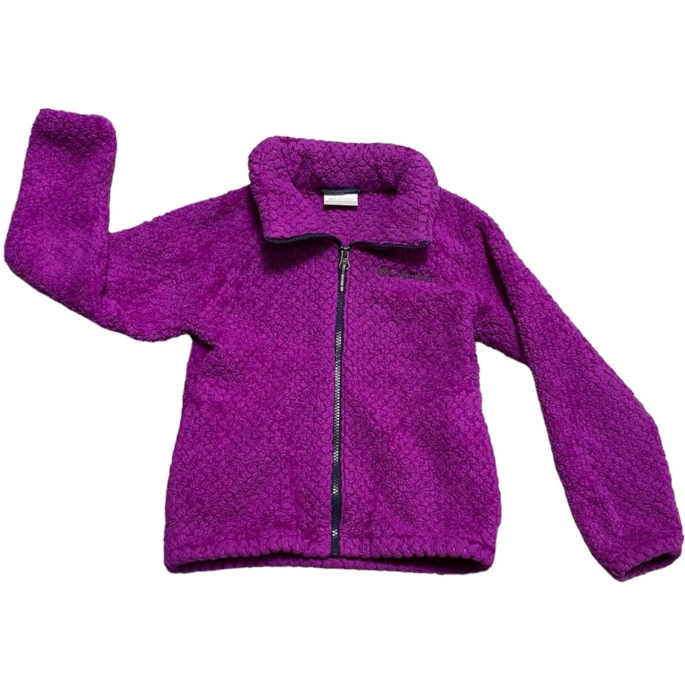 Columbia sportswear Sherpa jacket big kids sz S (8) color pinkish purple